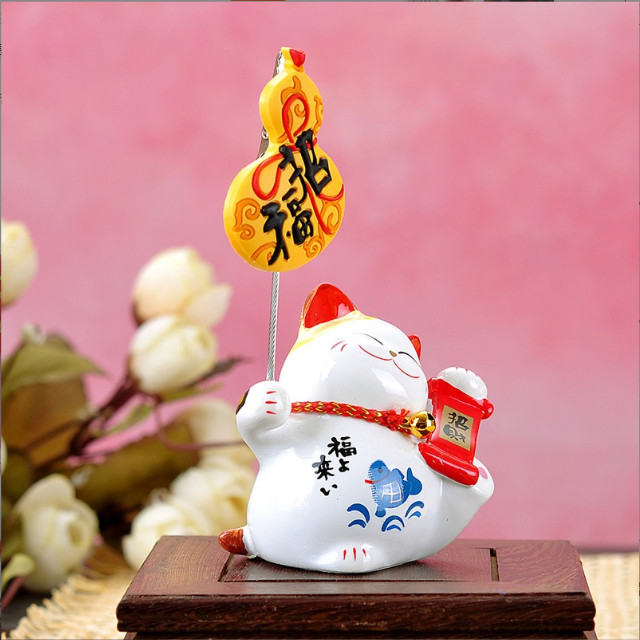 Mèo thần tài kẹp namecard Hồ Lồ Bình An