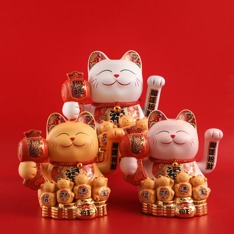 Mèo thần tài vẫy tay vàng tài lộc Uchide Chiêu Tài